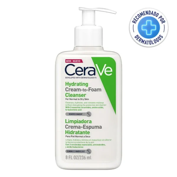 LIMPIADORA CREMA-ESPUMA HIDRATANTE PIEL NORMAL A SECA X 236 ML