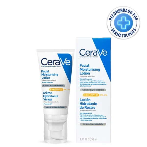 LOCION HIDRATANTE DE  ROSTRO PIEL NORMAL A SECA AM SPF 30  X 52 ML