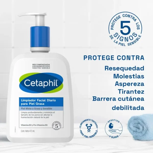 LIMPIADOR FACIAL DIARIO PARA PIEL GRASA ENVASE X 473 ML - Imagen 3