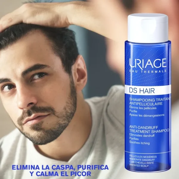 MEDIVELIUS URIAGE D.S. HAIR CHAMPU ANTICASPA X 200 ML - Imagen 4
