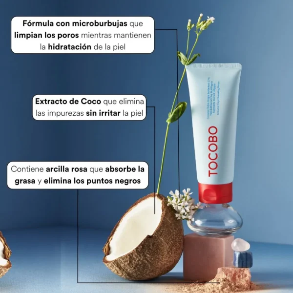 TOCOBO Coconut Clay Cleansing Foam X 200 Ml - Imagen 2